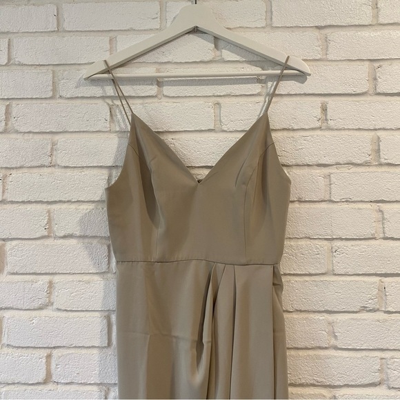 NEW Shona Joy Core Cocktail Dress Formal Gown Oyster Beige Gray US Size 2 - Picture 6 of 14